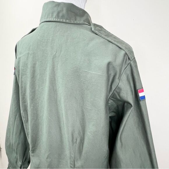 Vtg Green Dutch Netherlands Military Army Jacket Shirt Rotkopf Large - Picture 10 of 11